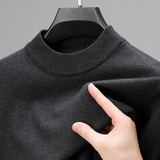 Men’s Slim Fit Pullover Jumper Mock Neck