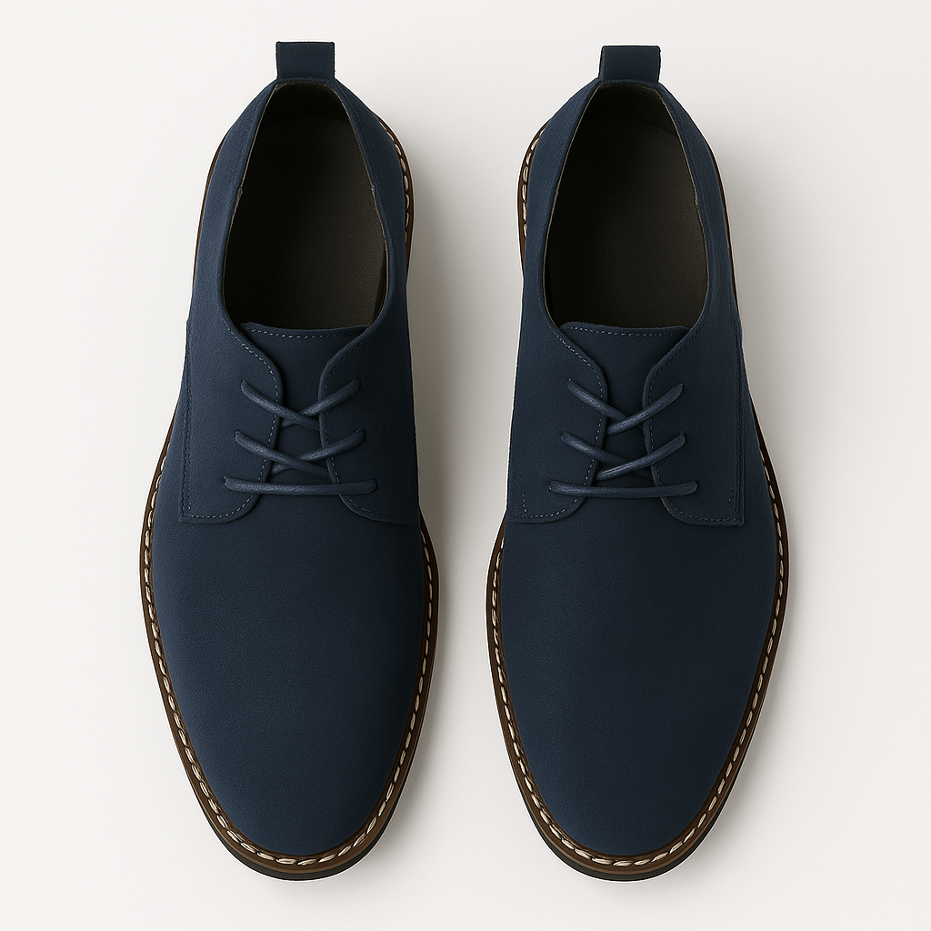 Men’s Faux Leather Lace-Up Derby Dress Shoes