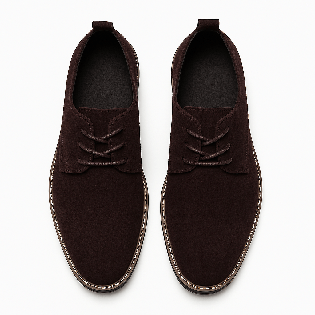 Men’s Faux Leather Lace-Up Derby Dress Shoes