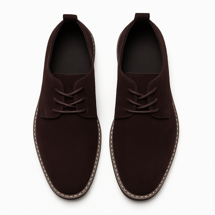 Men’s Faux Leather Lace-Up Derby Dress Shoes