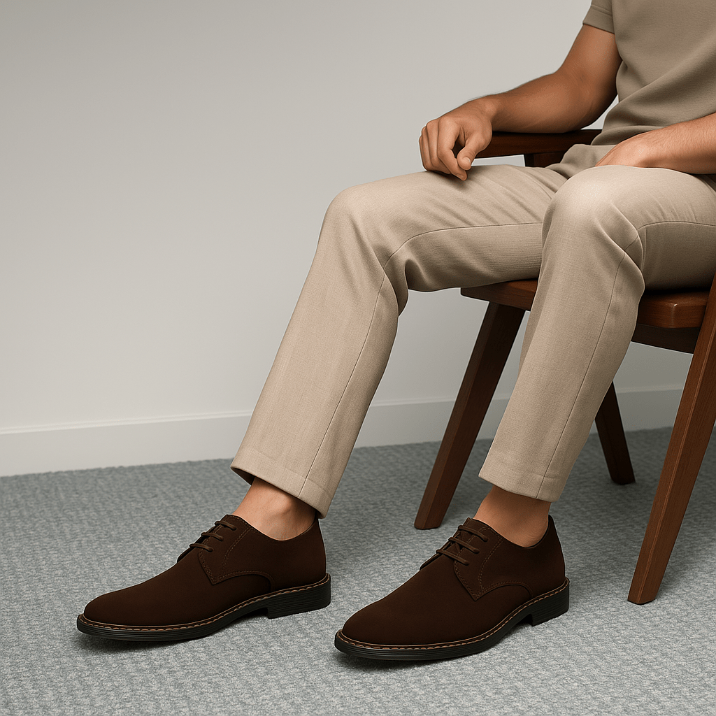 Men’s Faux Leather Lace-Up Derby Dress Shoes