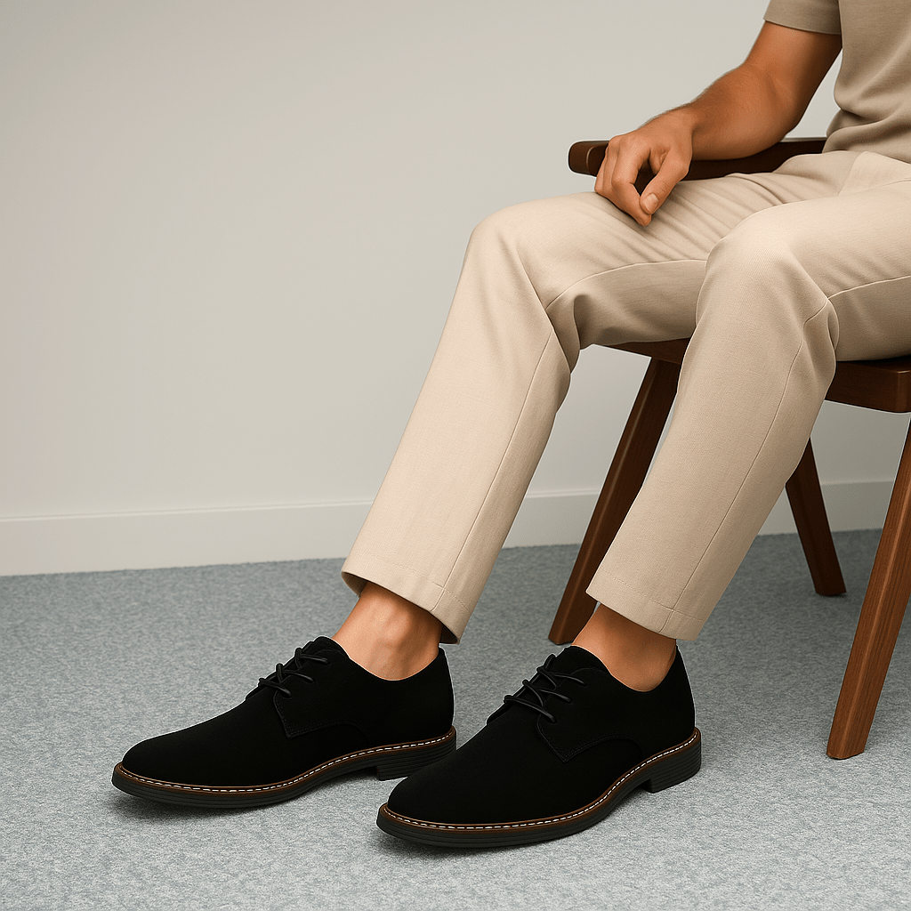 Men’s Faux Leather Lace-Up Derby Dress Shoes
