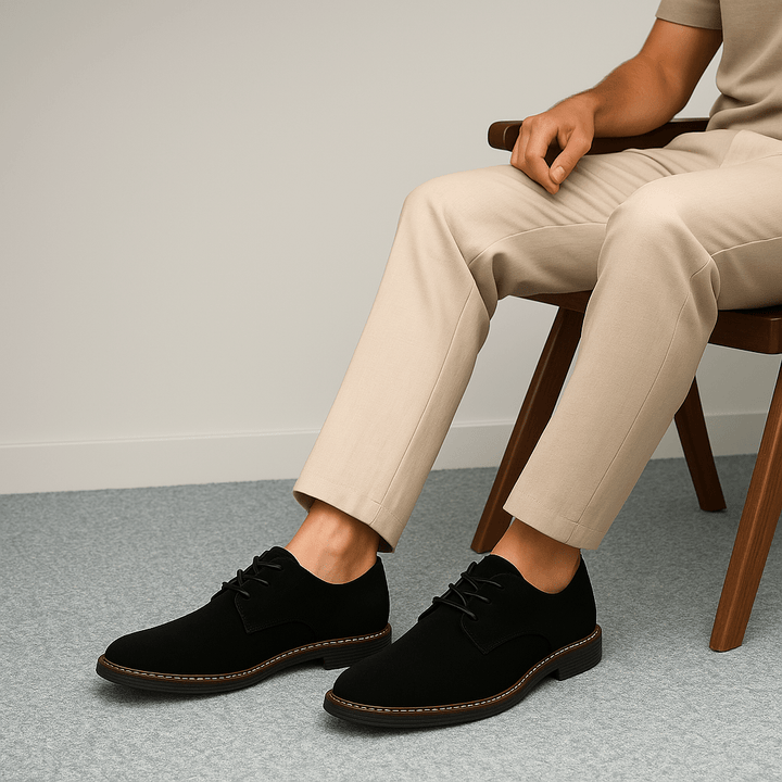 Men’s Faux Leather Lace-Up Derby Dress Shoes