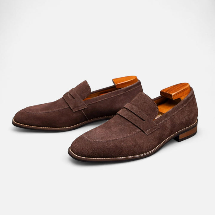 Men’s Faux Suede Penny Loafer Dress Shoe