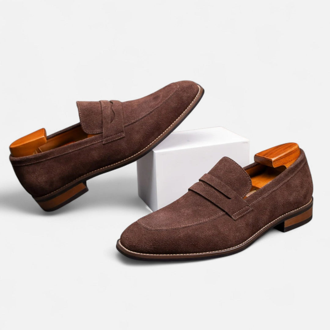 Men’s Faux Suede Penny Loafer Dress Shoe