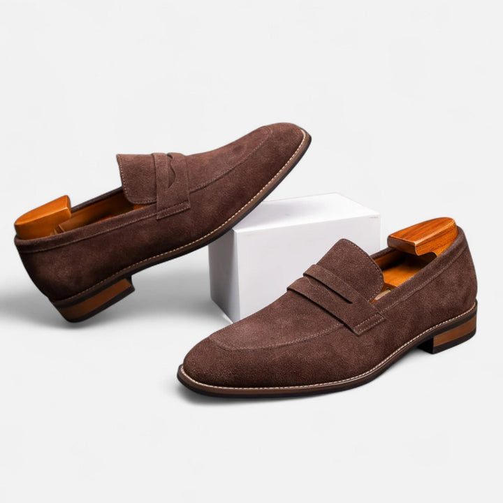 Men’s Faux Suede Penny Loafer Dress Shoe