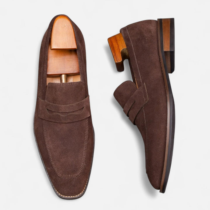 Men’s Faux Suede Penny Loafer Dress Shoe