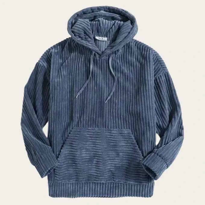 Men’s Wide-Wale Corduroy Oversized Hoodie
