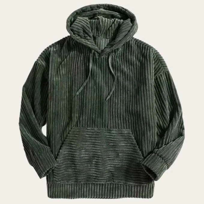 Men’s Wide-Wale Corduroy Oversized Hoodie