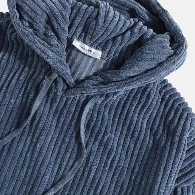 Men’s Wide-Wale Corduroy Oversized Hoodie