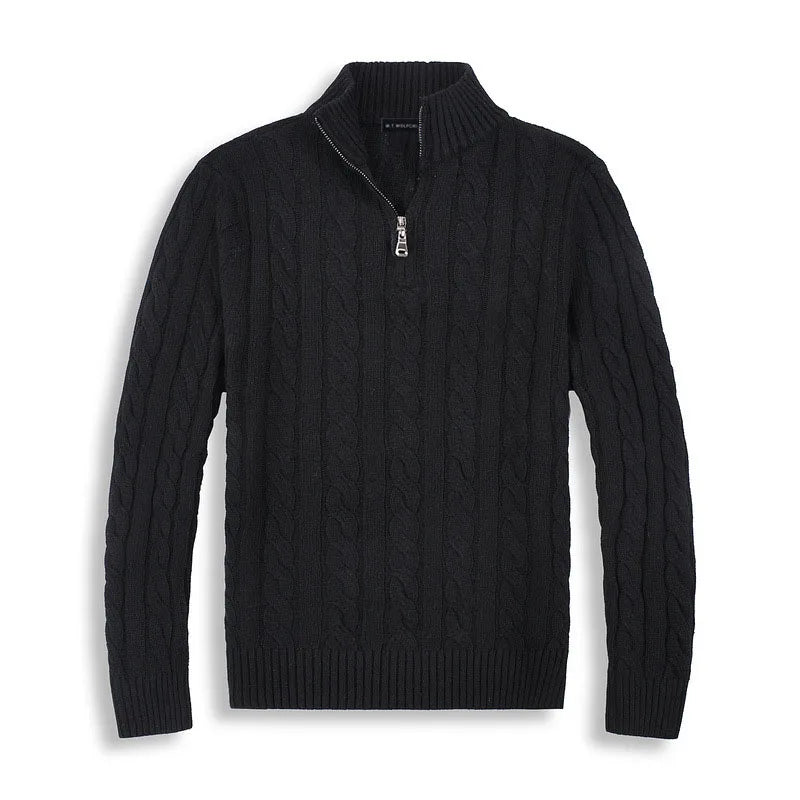 Men's Cozy Cable Knit Quarter Zip Sweater - Oliver 7