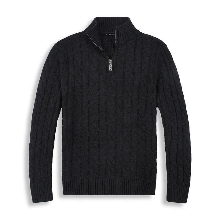 Men's Cozy Cable Knit Quarter Zip Sweater - Oliver 7