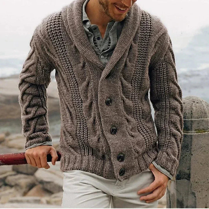 Men's Cozy Cable Knit Winter Jacket - Liam 1
