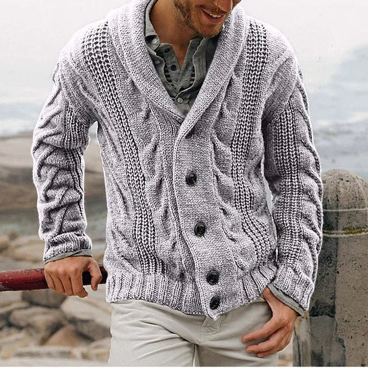 Men's Cozy Cable Knit Winter Jacket - Liam 3