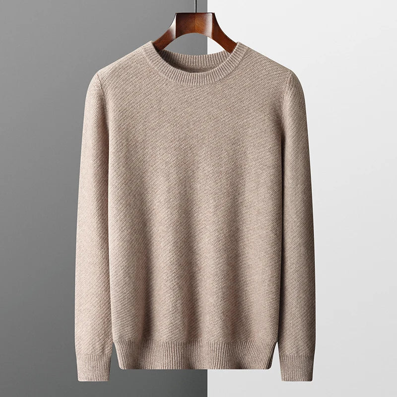 Men's Cozy Textured Knit Sweater for Cooler Months - Jason 1