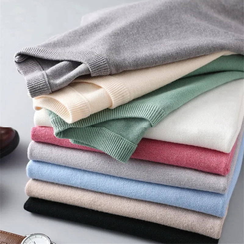 Men's Elegant Cashmere Knitted Shirt - Oliver 7