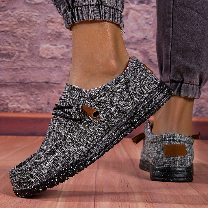 Men’s Canvas Woven Indoor Outdoor Slip-On Loafers