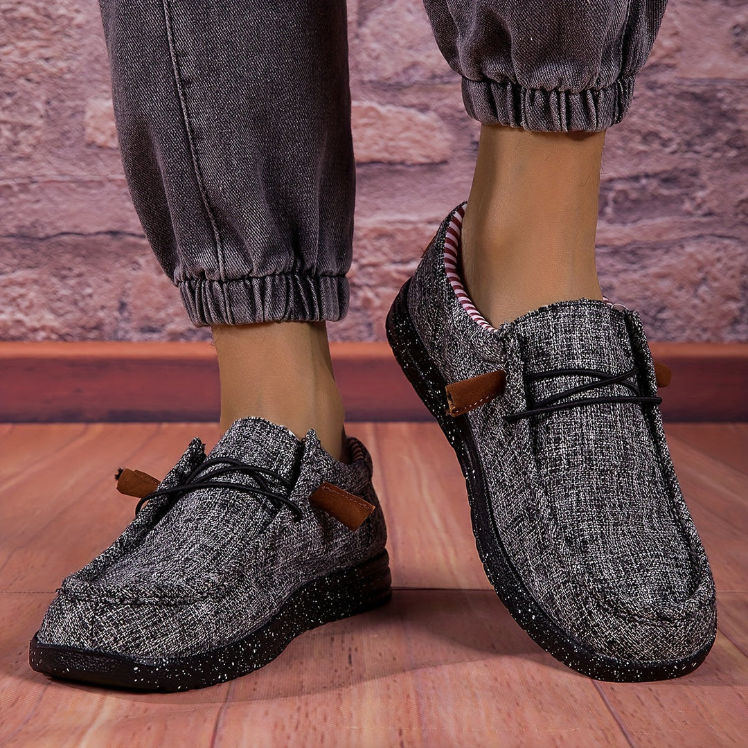 Men’s Canvas Woven Indoor Outdoor Slip-On Loafers