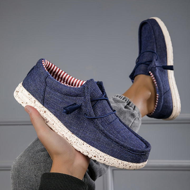 Men’s Canvas Woven Indoor Outdoor Slip-On Loafers