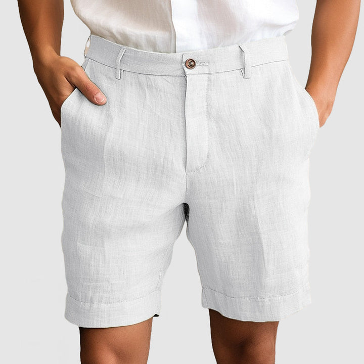Men's Relaxed Fit Cotton Linen Shorts - Noah 4