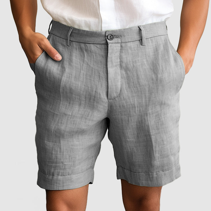 Men's Relaxed Fit Cotton Linen Shorts - Noah 5