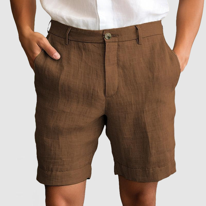 Men's Relaxed Fit Cotton Linen Shorts - Noah 6