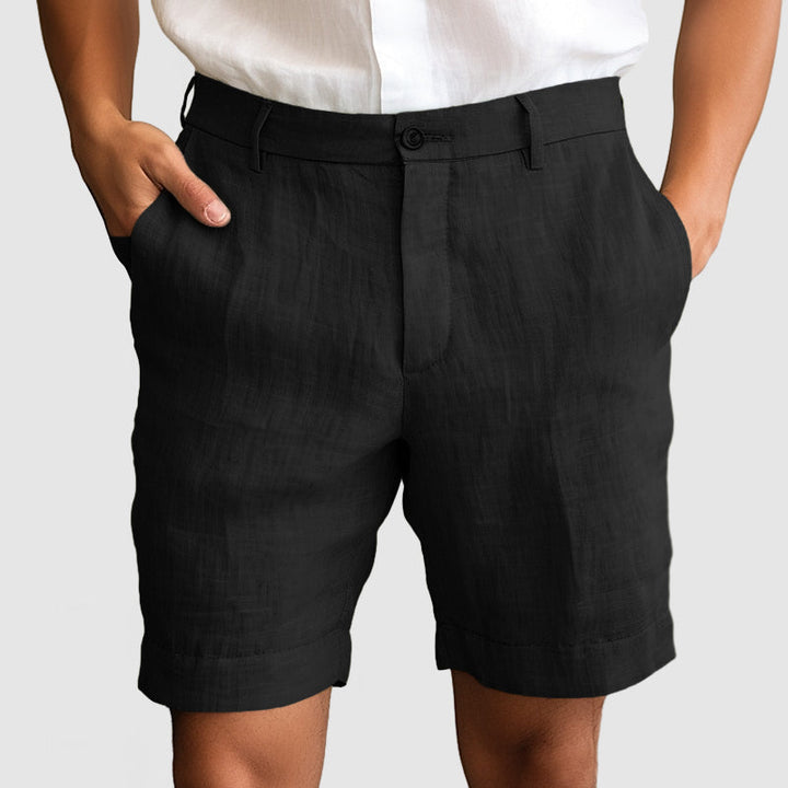 Men's Relaxed Fit Cotton Linen Shorts - Noah 9