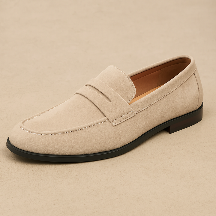 Men’s Faux Suede Penny Loafer Dress Shoes