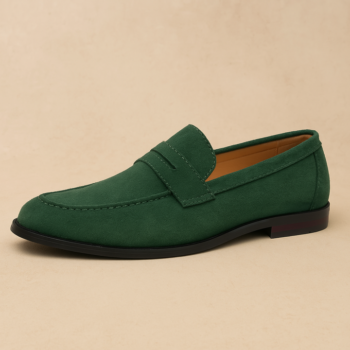 Men’s Faux Suede Penny Loafer Dress Shoes