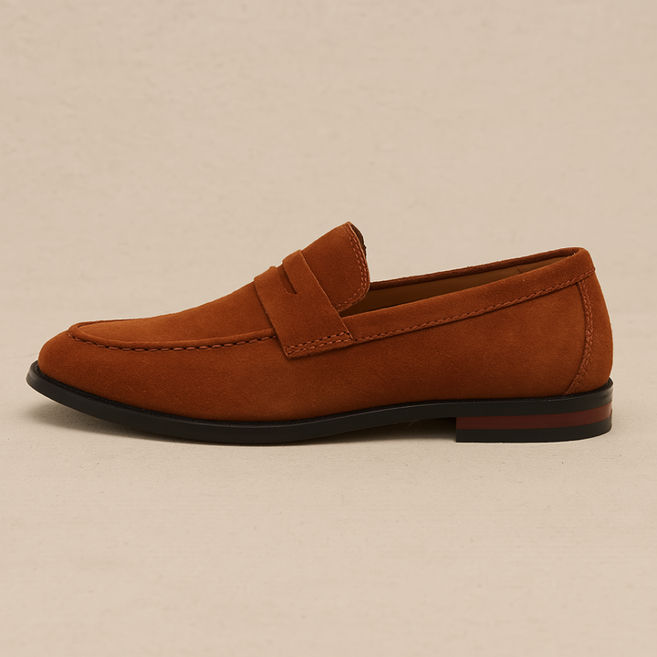 Men’s Faux Suede Penny Loafer Dress Shoes