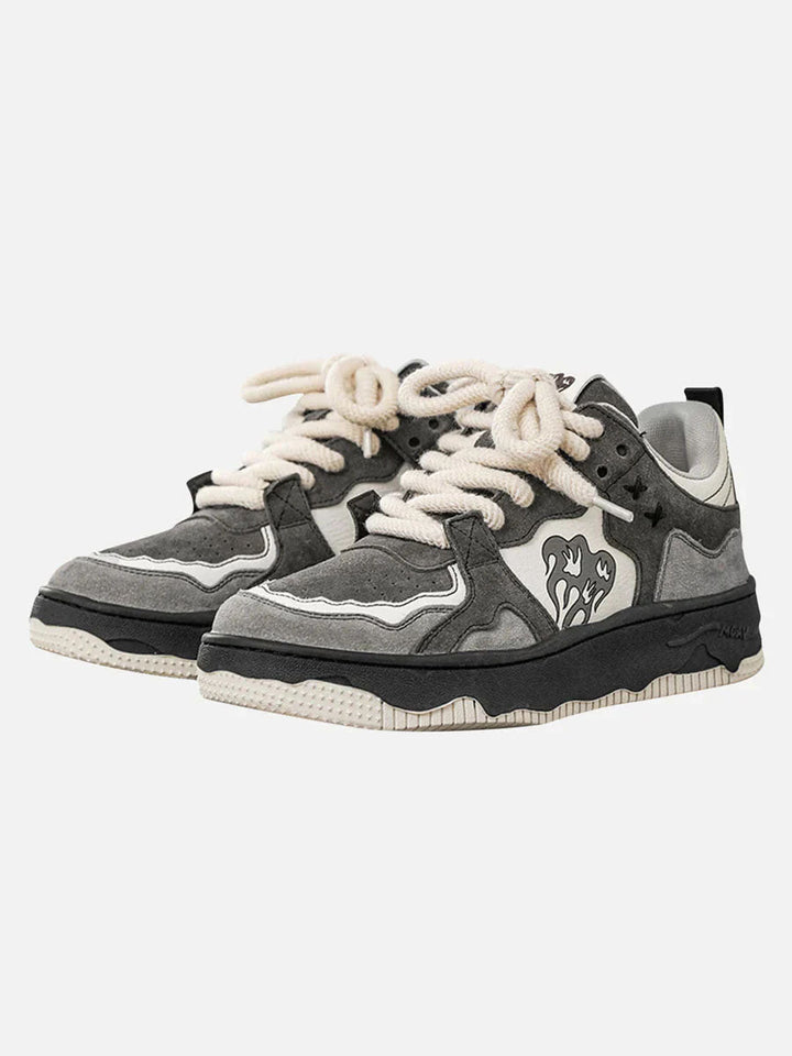 Men’s Retro Skate Chunky Sole Graphic Sneakers
