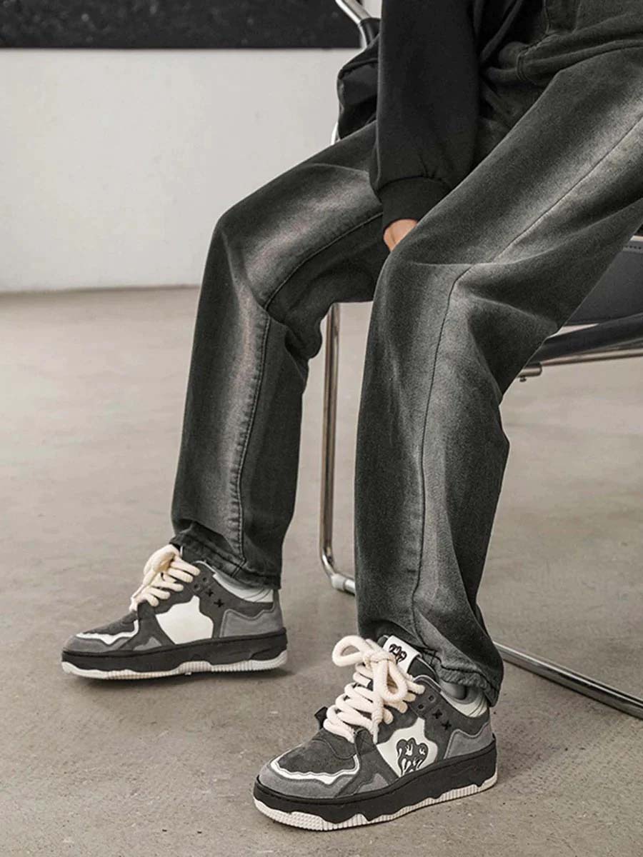 Men’s Retro Skate Chunky Sole Graphic Sneakers