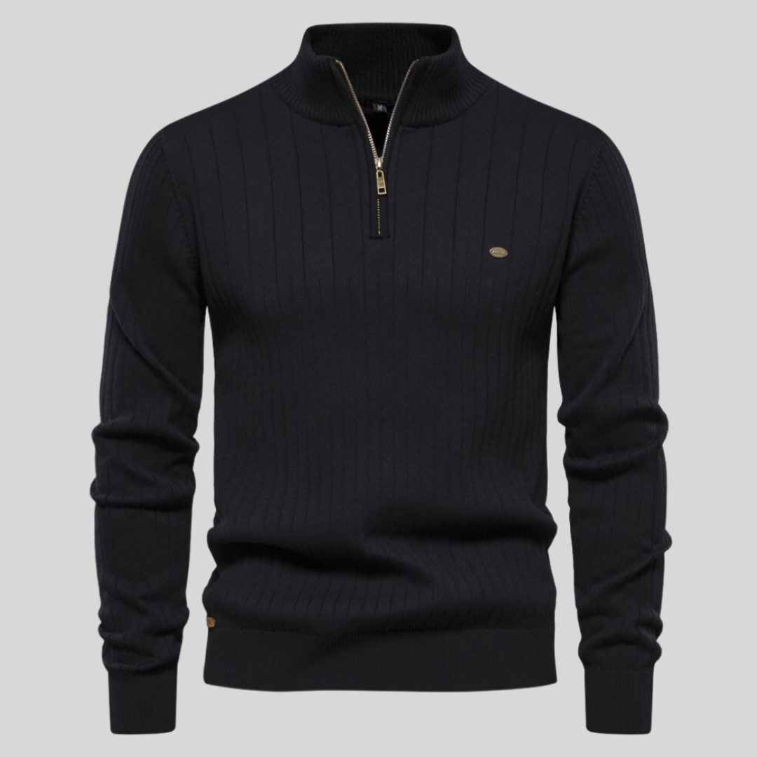 Men's Warm Quarter Zip Sweater - Noah 0