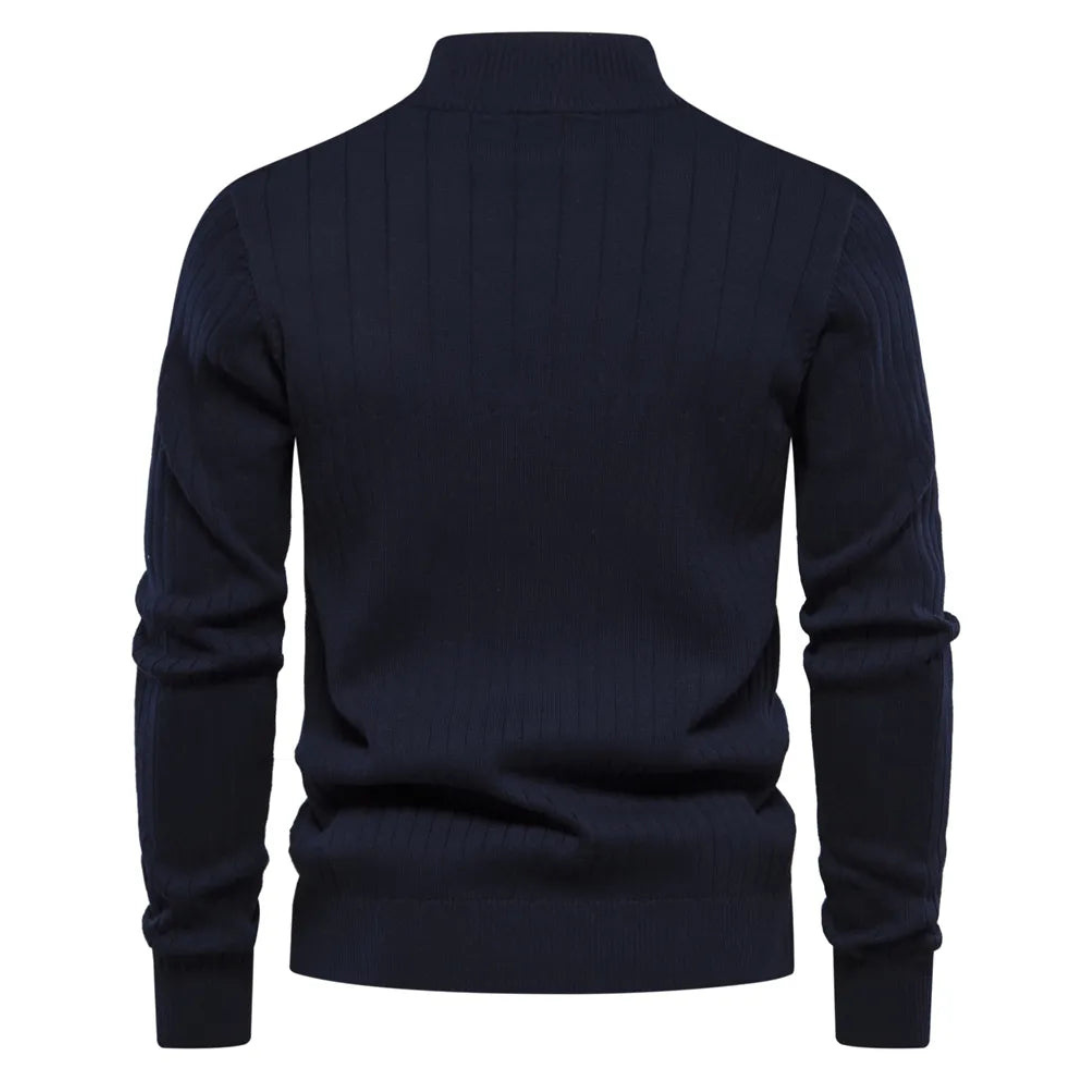Men's Warm Quarter Zip Sweater - Noah 1