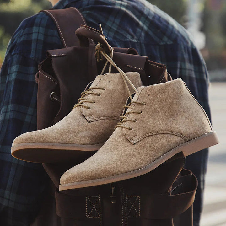 Men’s Faux Suede Lace-Up Chukka Boots
