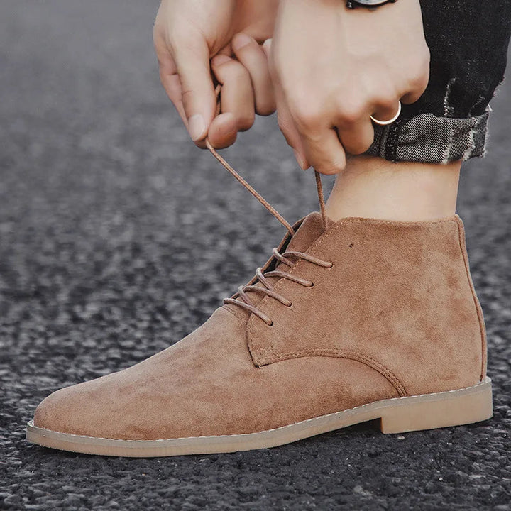 Men’s Faux Suede Lace-Up Chukka Boots