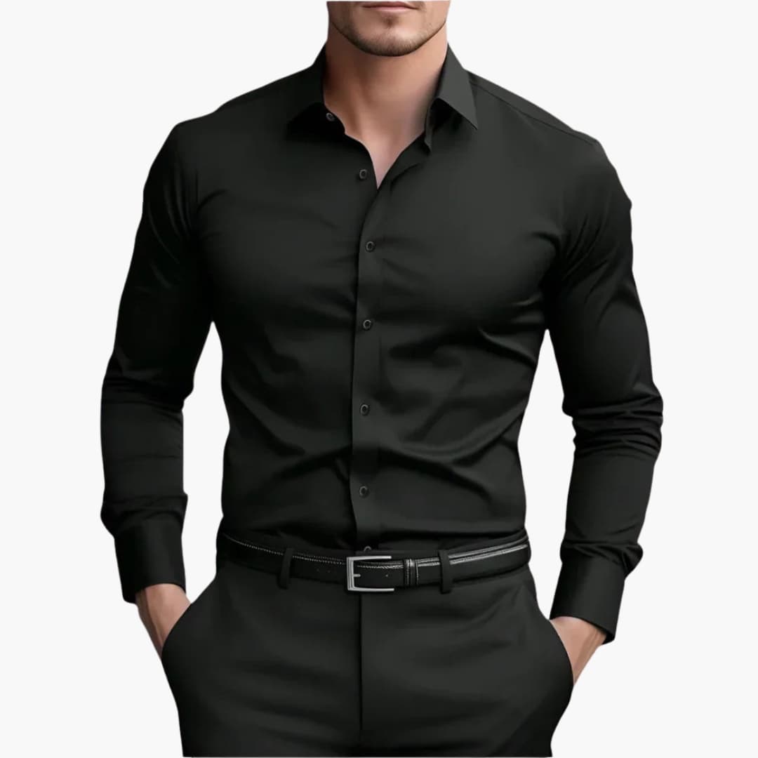 Men's slim-fit shirt with button closure 1