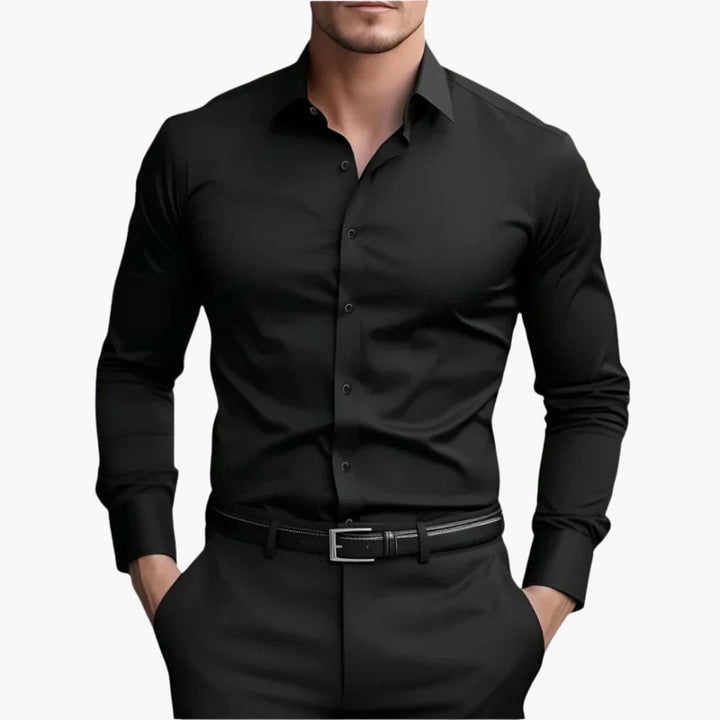 Men's slim-fit shirt with button closure 1