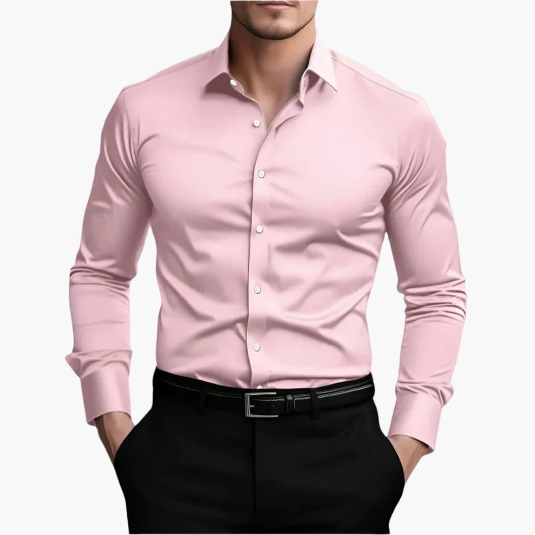 Men's slim-fit shirt with button closure 5