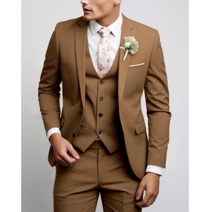 Men’s Slim Fit 3 Piece Formal Wedding Suit Set