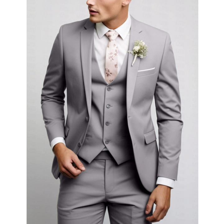 Men’s Slim Fit 3 Piece Formal Wedding Suit Set