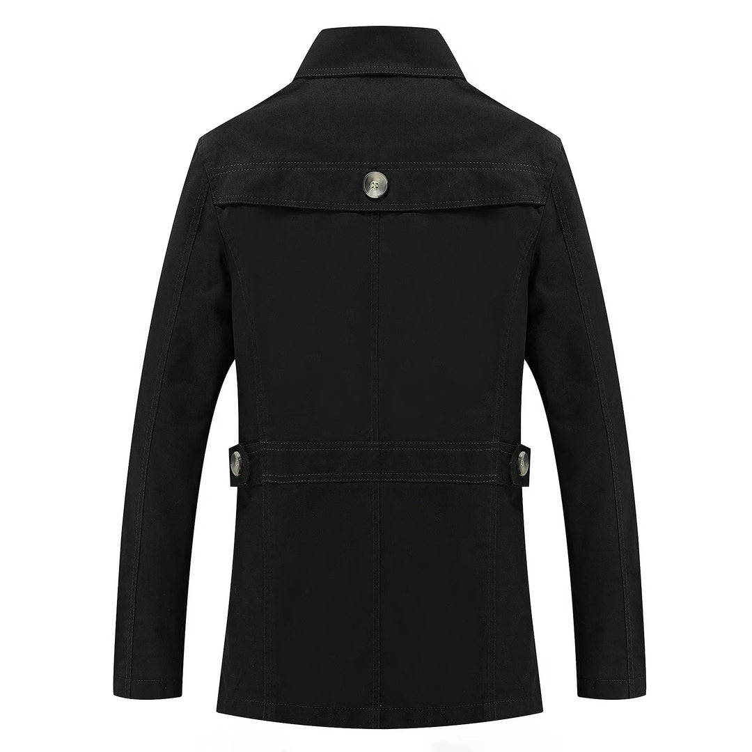 Men’s Single Breasted Slim Fit Trench Jacket
