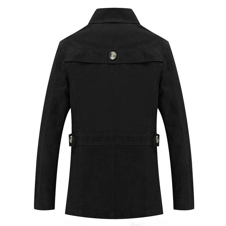Men’s Single Breasted Slim Fit Trench Jacket