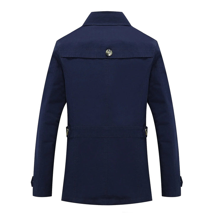 Men’s Single Breasted Slim Fit Trench Jacket