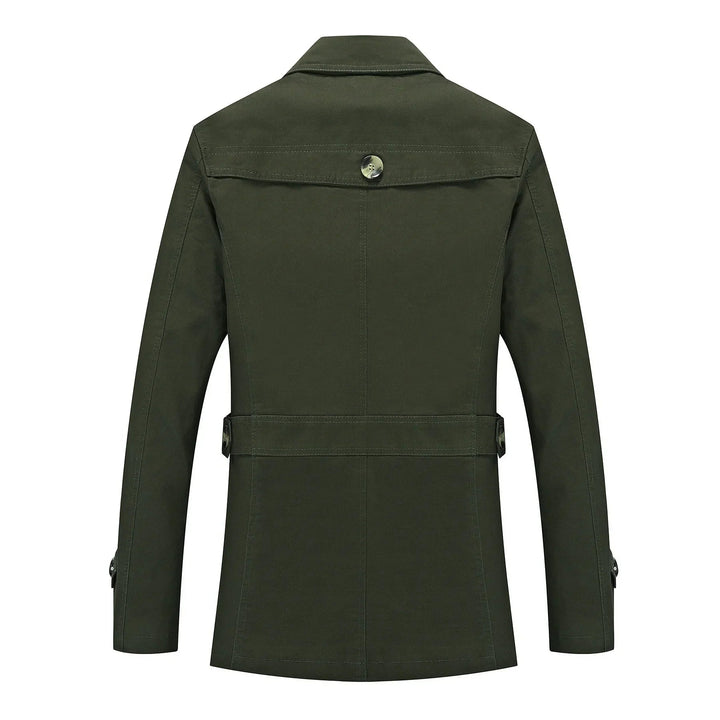 Men’s Single Breasted Slim Fit Trench Jacket