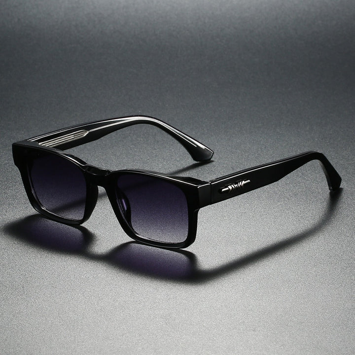 Two-Tone Rectangle Sunglasses - Jett