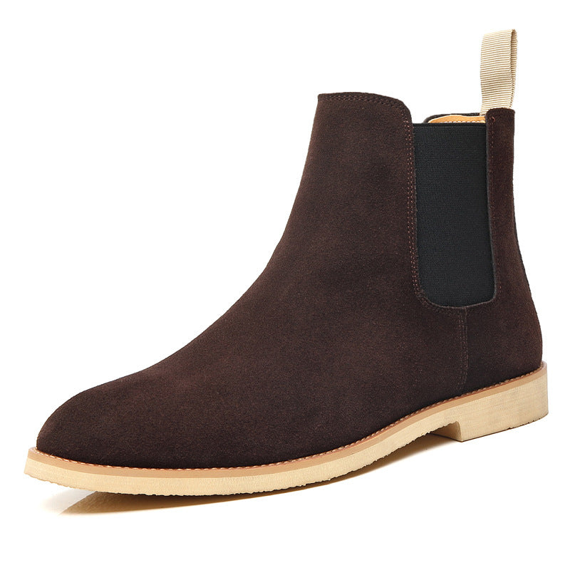 Men’s Genuine Suede Chelsea Dress Boots