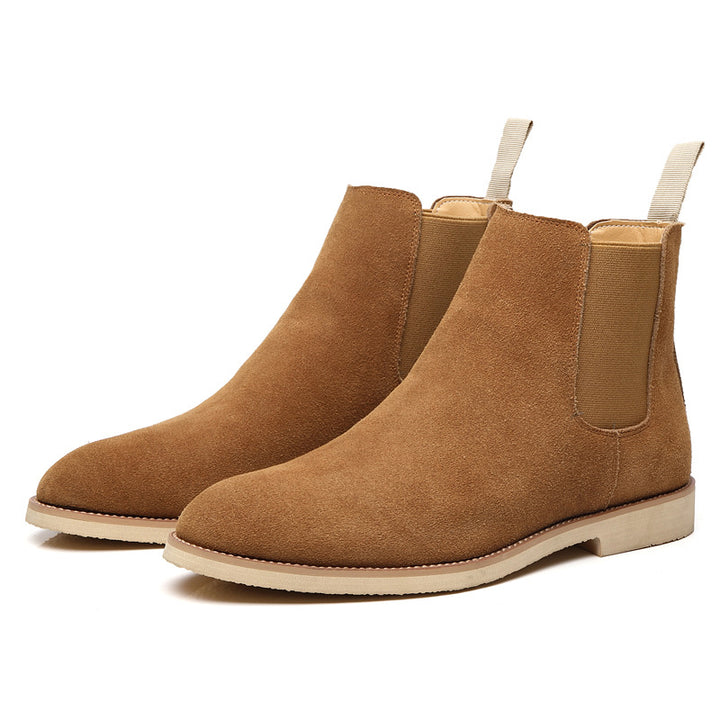 Men’s Genuine Suede Chelsea Dress Boots