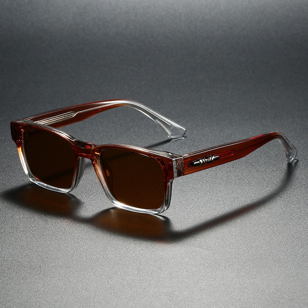 Two-Tone Rectangle Sunglasses - Jett
