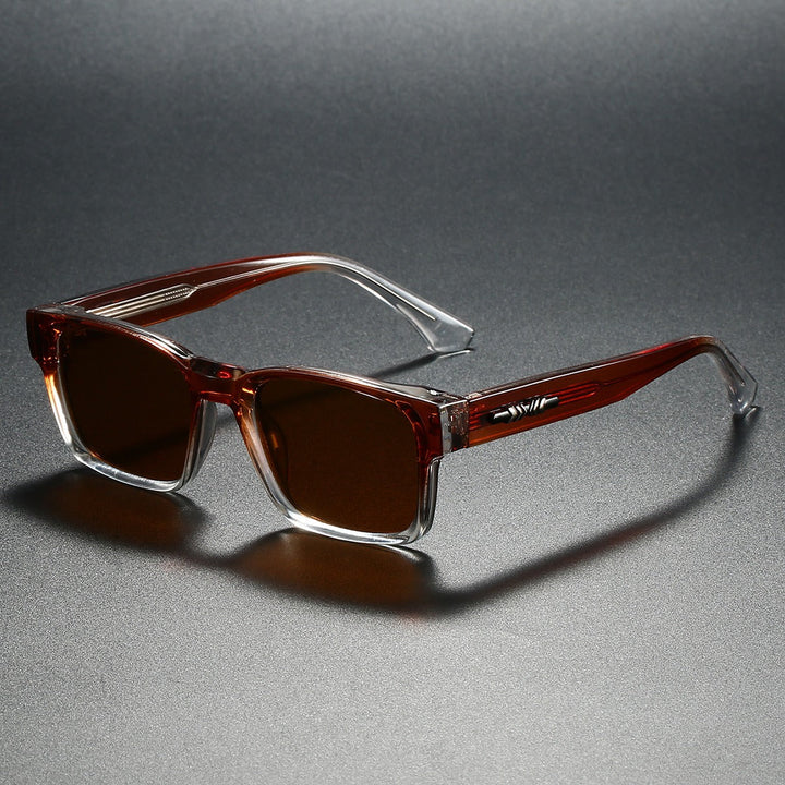 Two-Tone Rectangle Sunglasses - Jett